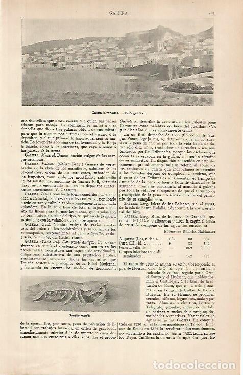 Postcards: LAMINA ESPASA 24800: Vista de Galera en Granada - Varios