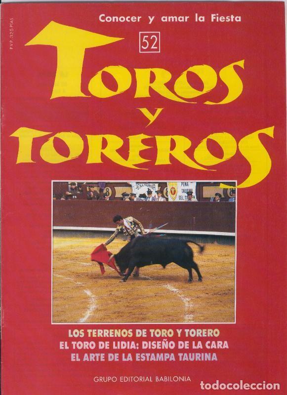 Cartes Postales: Portada fasciculo Toros y Toreros numero 52 - Varios