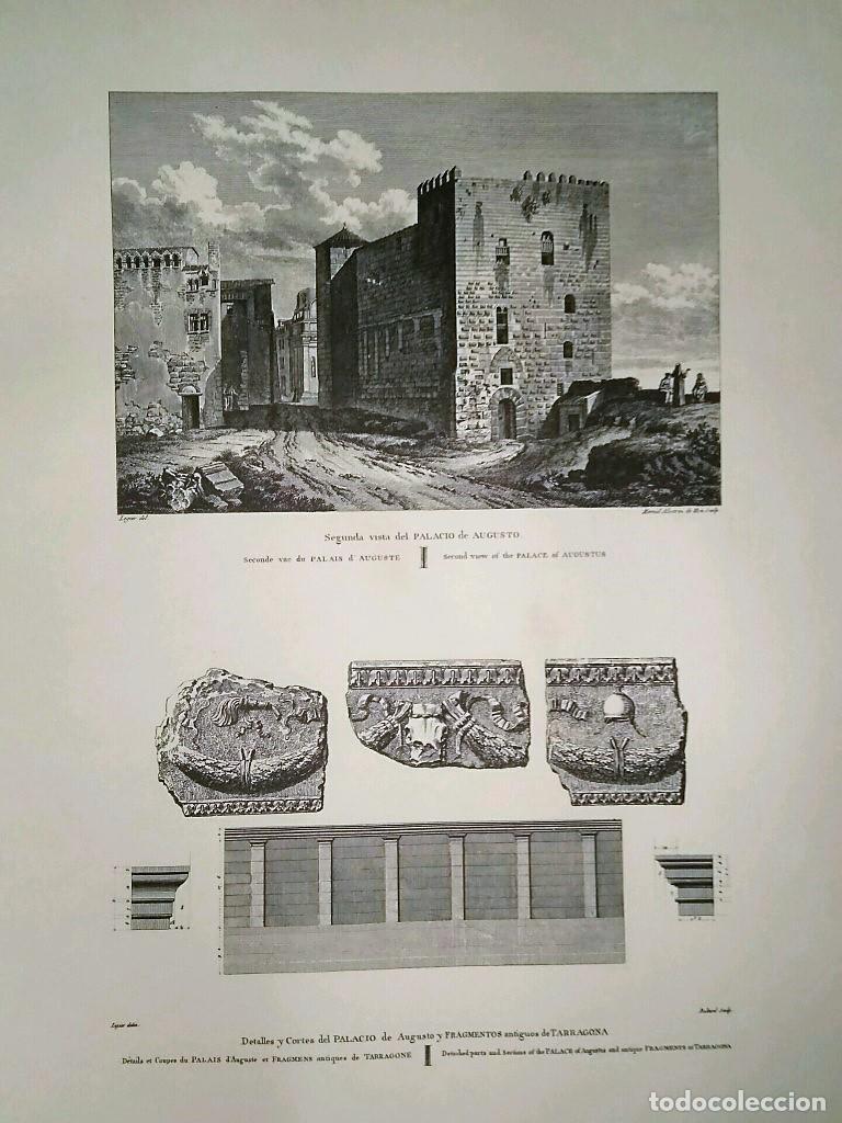 Postkarten: Lamina CATALOGNE, Numero 40: Vista Palacio de Augusto de Tarragona y detalles y cortes (1813) - Ale
