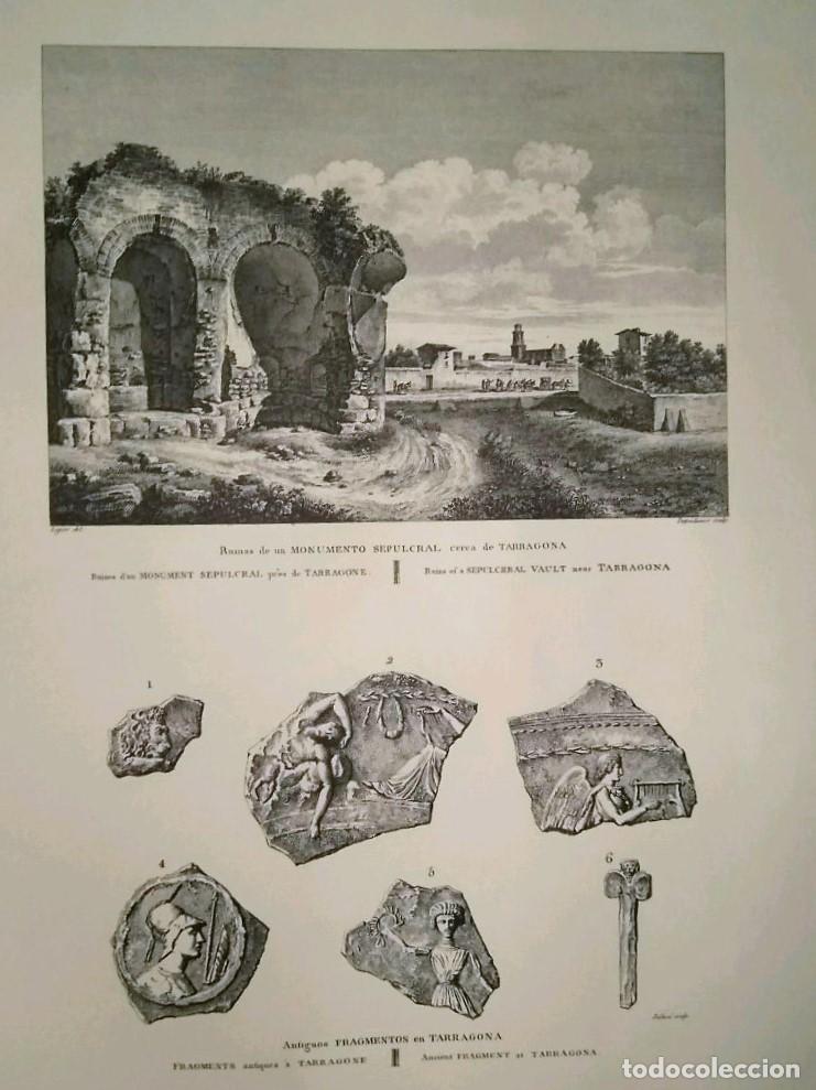 Postais: Lamina CATALOGNE, Numero 45: Ruinas en Monumento Sepulcral y antiguos fragmentos en Tarragona (1813)