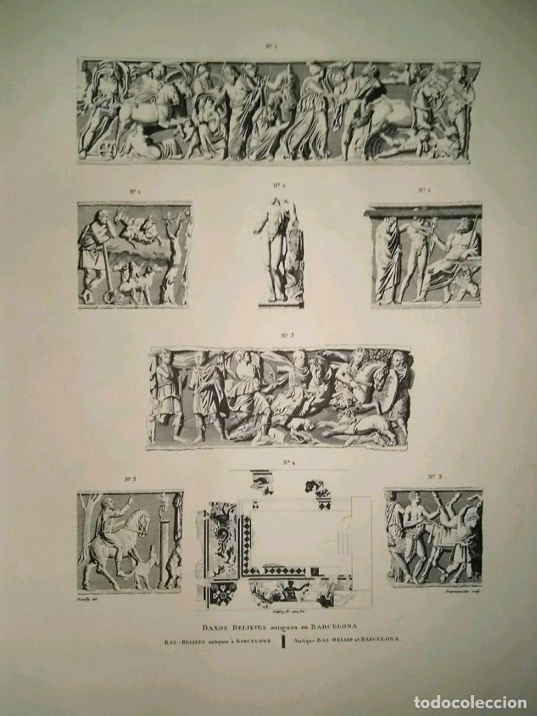 Cartoline: Lamina CATALOGNE, Numero 10: BAXOS RELIEVES antiguos en Barcelona (1813) - Alexandre Laborde