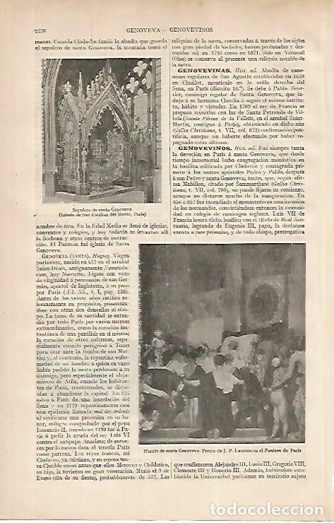 Postkarten: LAMINA ESPASA 24941: Sepulcro de Santa Genoveva en Paris - Varios