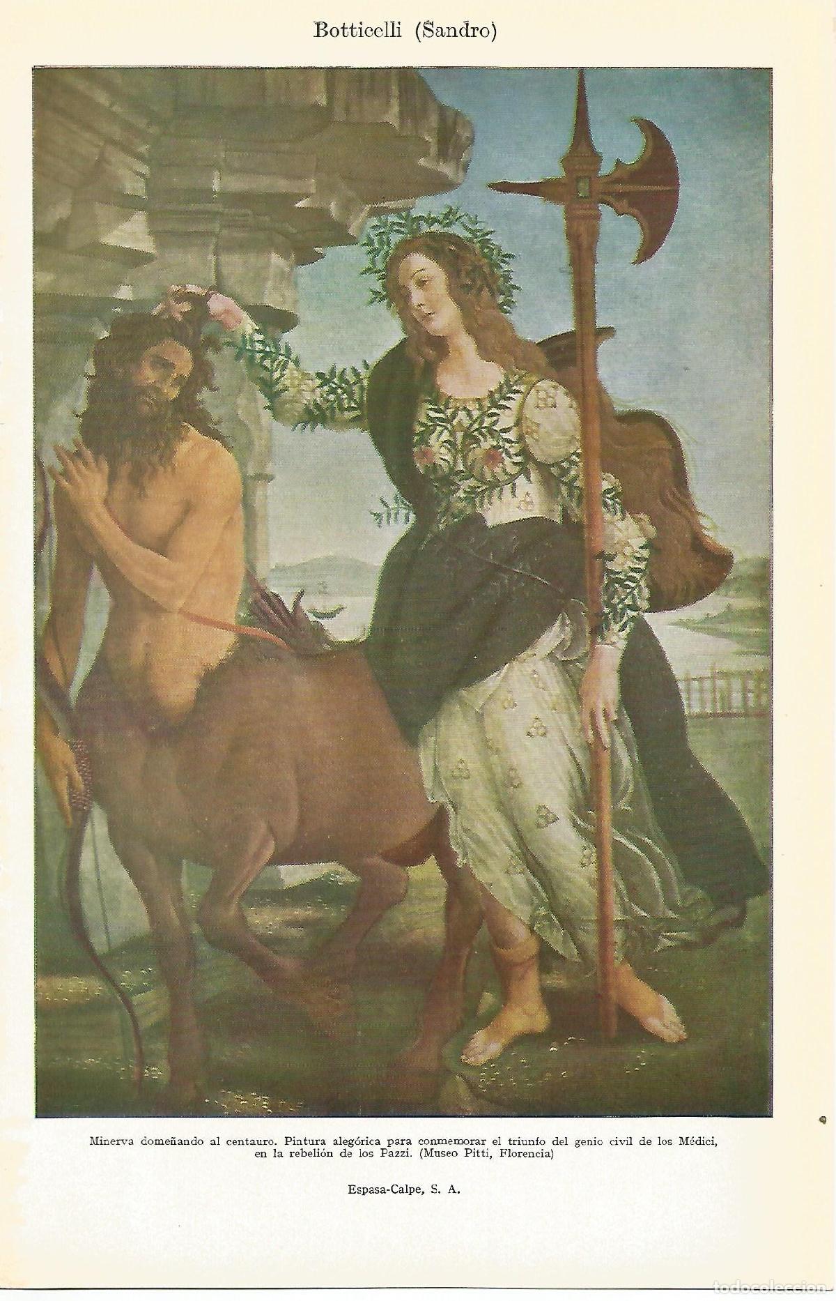 Postkarten: Lamina 120: Sandro Botticelli. Minerva dominando al centauro - Varios