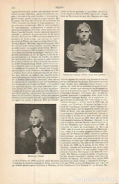 Postcards: LAMINA ESPASA 9382: Nelson por Flaxman y por Abbot - Varios