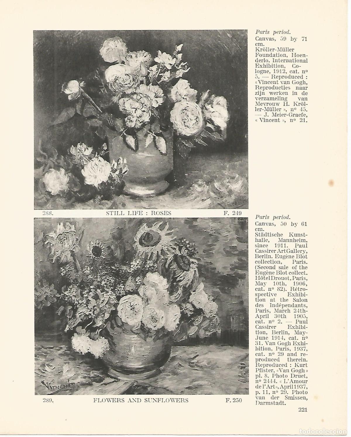 Postkarten: LAMINA 1300: VAN GOGH. Roses. Flowers and Sunflowers - J.B. de la FAILLE