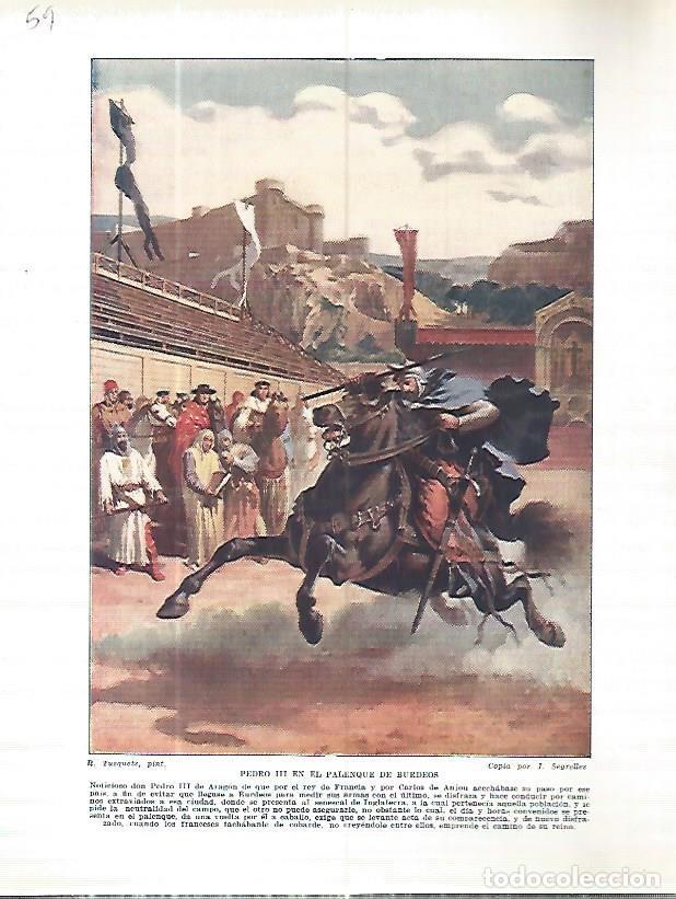 Postkarten: LAMINA 4572: Pedro III en el Palenque de Burdeos - Manuel Rodriguez Codola