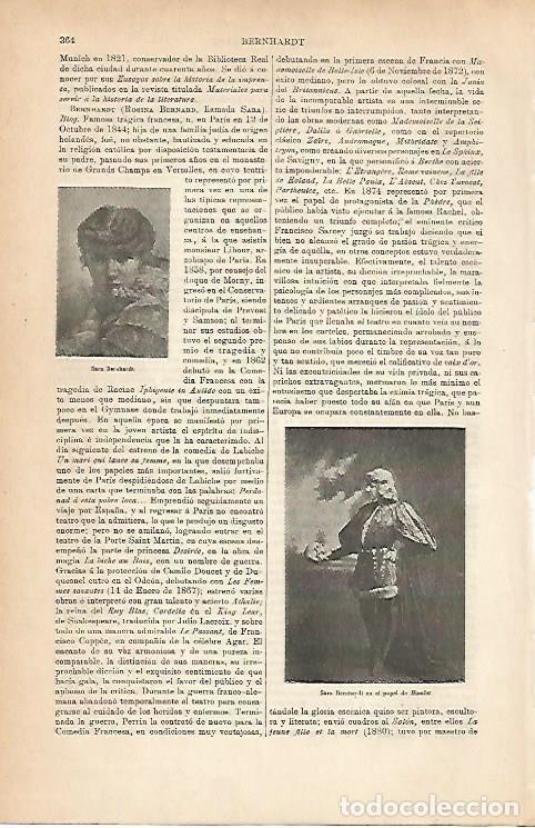 Cartoline: LAMINA ESPASA 25191: Sara Bernhardt en el papel de Hamlet - Varios