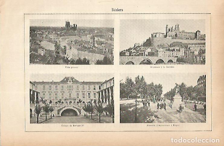 Postcards: LAMINA ESPASA 25228: Vistas de Beziers Francia - Varios