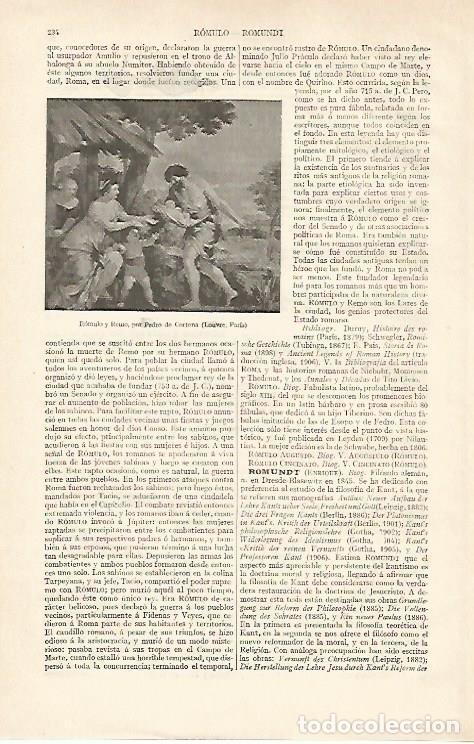 Cartoline: LAMINA ESPASA 16915: Romulo y Remo por Cortona - Varios