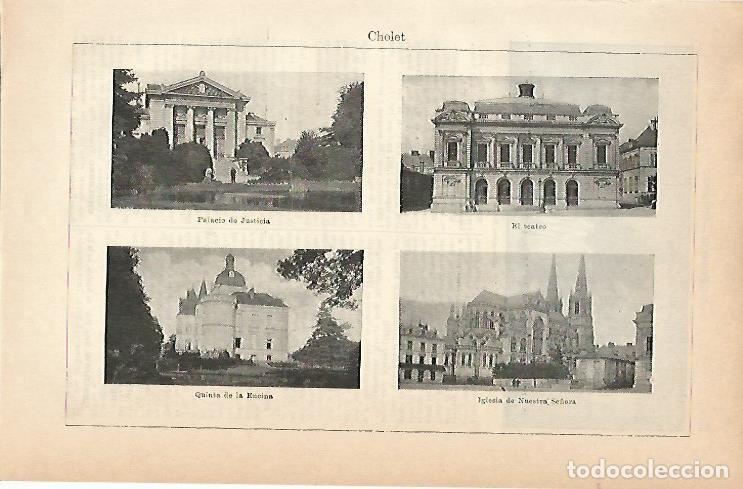 Postcards: LAMINA ESPASA 1995: Vistas de Cholet Francia - Varios Autores