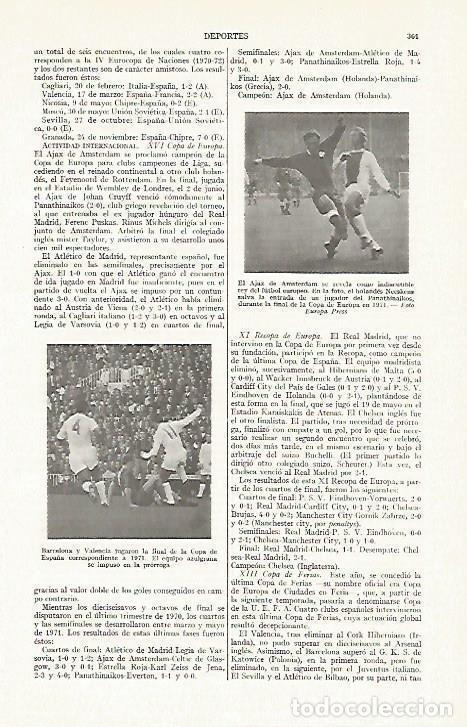 Postais: LAMINA ESPASA 13350: Futbol Ajax y partido Valencia - Barcelona - Varios