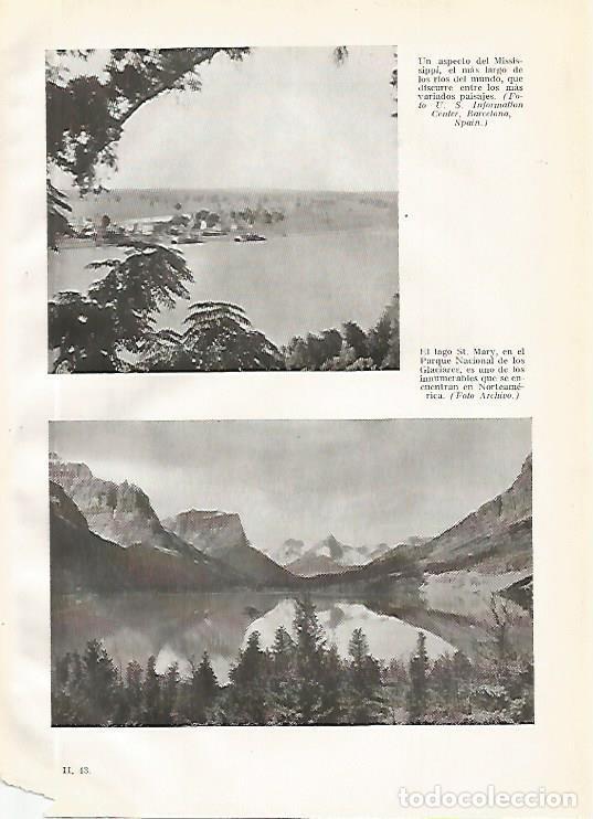 Postkarten: LAMINA GEOGRAFIA 0183: Rio Mississipi y lago St. Mary Estados Unidos - Ricardo Beltran y Vicente Ver