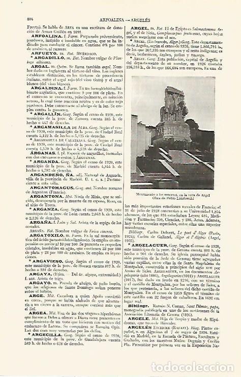 Cartes Postales: LAMINA ESPASA 19073: Monumento a los muertos en Argel - Varios