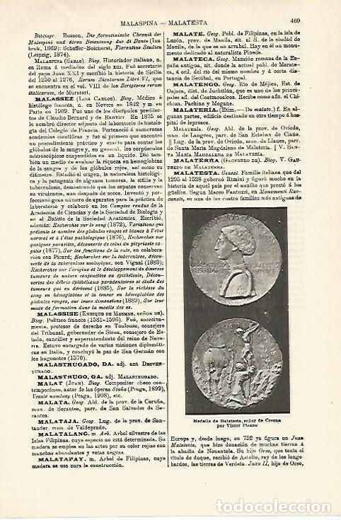 Postales: LAMINA ESPASA 18565: Medalla de Mlatesta por Pisano - Varios