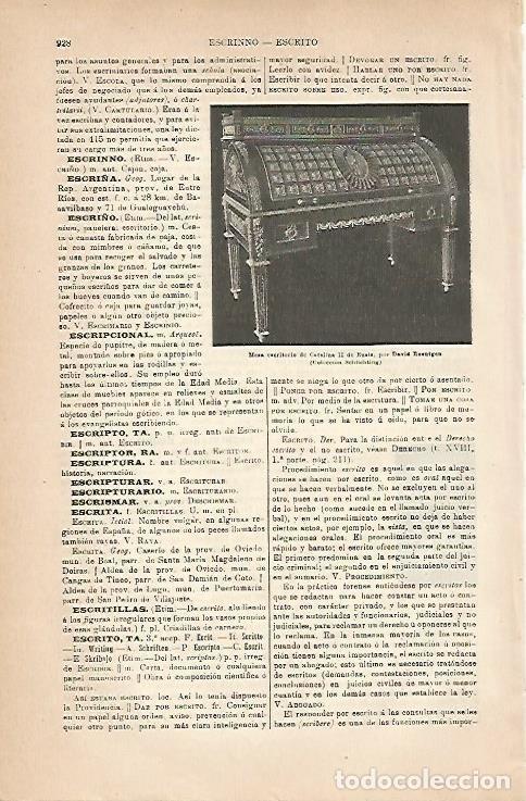 Postkarten: LAMINA ESPASA 18906: Mesa escritorio de Catalina II de Rusia - Varios