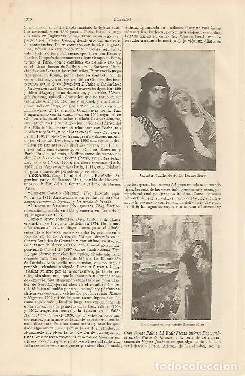 Cartes Postales: LAMINA ESPASA 9341: Amantes y En el claustro por Lozano Sidro - Varios