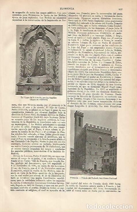 Postcards: LAMINA ESPASA 3378: Vistas de Florencia - Varios Autores