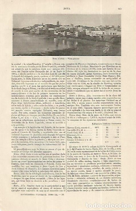 Postkarten: LAMINA ESPASA 19276: Vista de Rota Cadiz - Varios