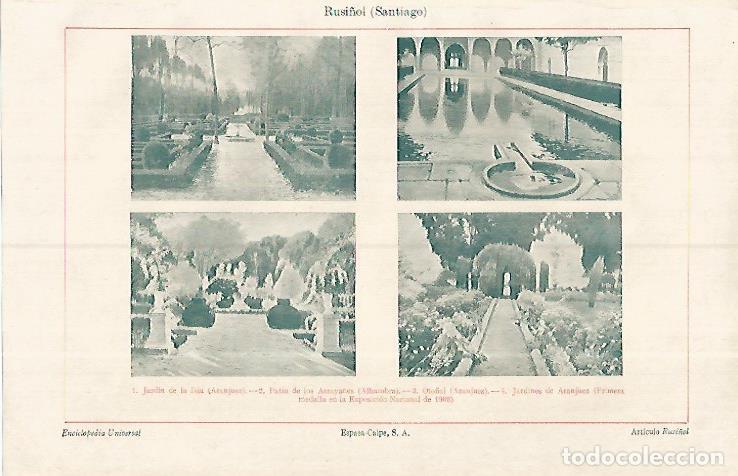 Postales: LAMINA ESPASA 19394: Pinturas por Santiago Rusi&ntilde;ol - Varios