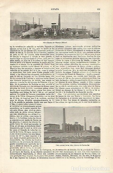 Postkarten: LAMINA ESPASA 15586: Altos Hornos de Vizcaya y Santander - Varios