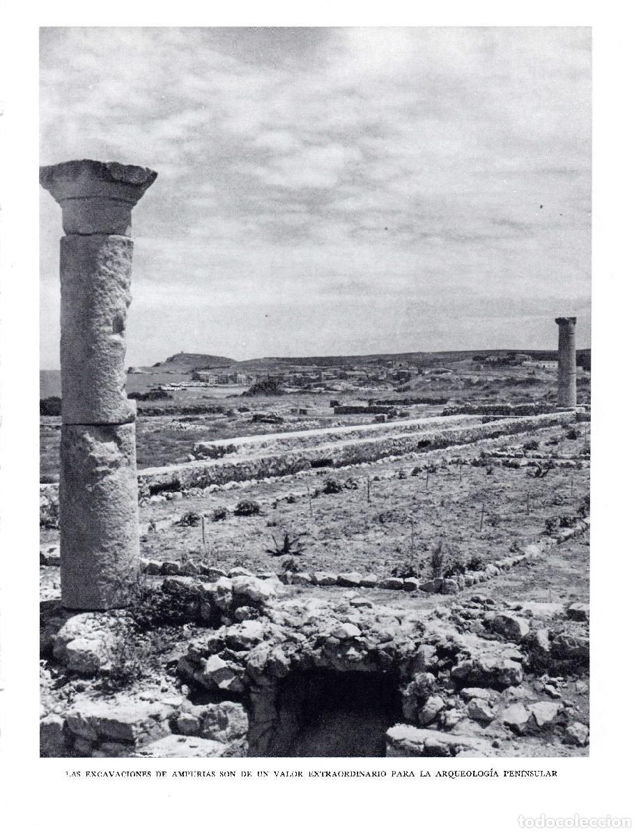 Postales: LAMINA 5788: Excavaciones de Ampurias - Josep Pla