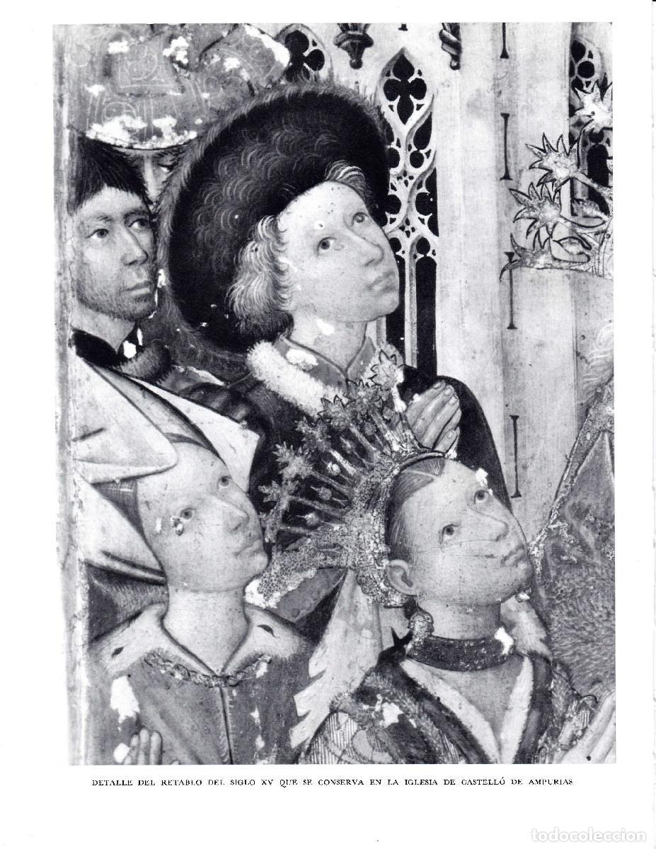 Postales: LAMINA 5799: Retablo S. XV Iglesia Castello de Ampurias - Josep Pla