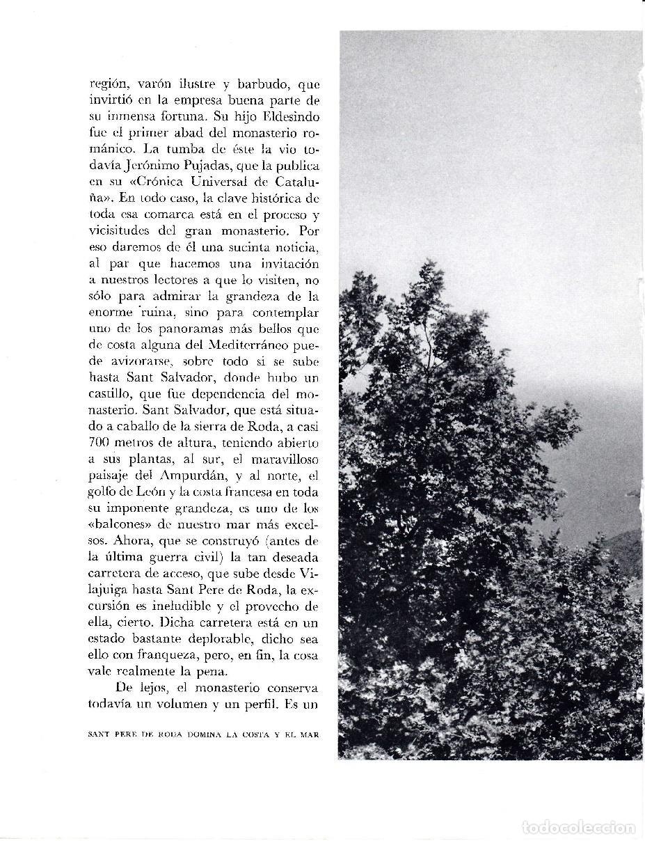 Postales: LAMINA 5847: Sant Pere de Roda domina costa y mar - Josep Pla