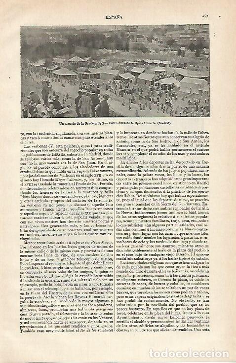 Postais: LAMINA ESPASA 15649: Pradera de San Isidro en Madrid - Varios