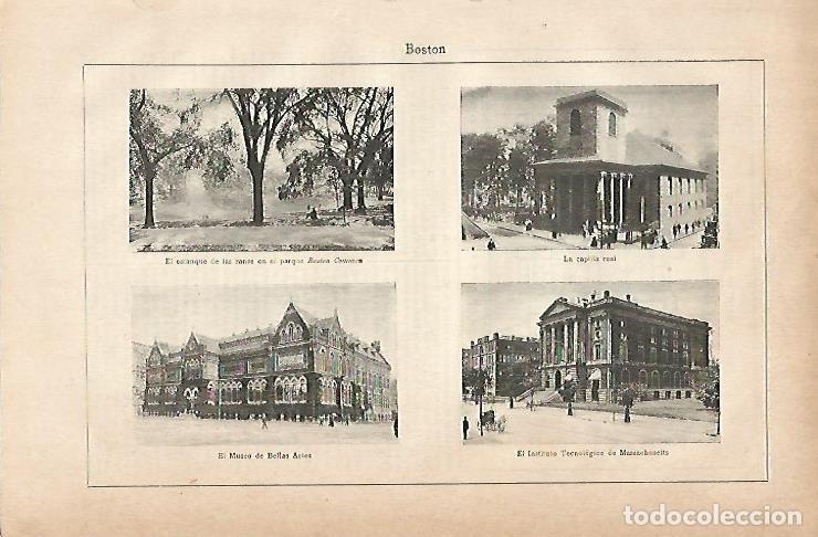 Postcards: LAMINA ESPASA 11732: Vistas de Boston Estados Unidos - Varios