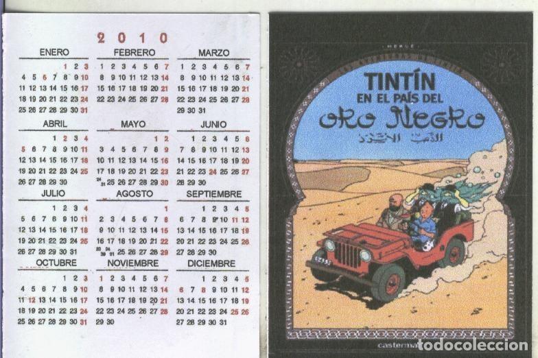 Postales: Calendario bolsillo 2010: Tintin: En el pais del oro negro - Varios