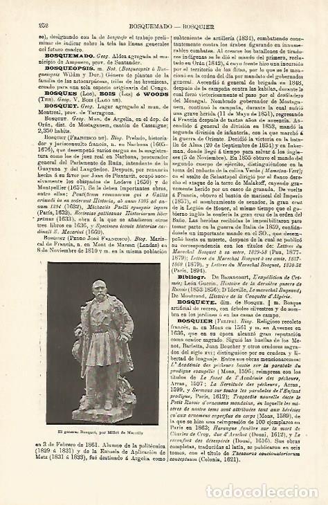 Postais: LAMINA ESPASA 25288: El general Bosquet por Millet de Marcilly - Varios