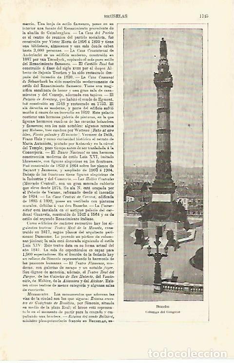 Postkarten: LAMINA ESPASA 25445: Columnas del Congreso en Bruselas - Varios