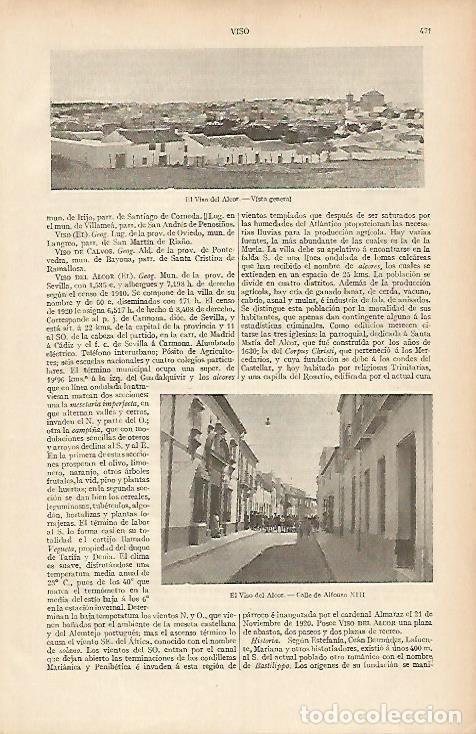 Postais: LAMINA ESPASA 4121: Vista general de El Viso de Alcor Sevilla - Varios Autores