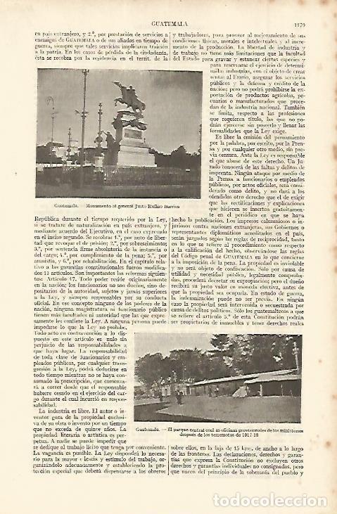 Postkarten: LAMINA ESPASA 11394: Vistas de Guatemala - Varios