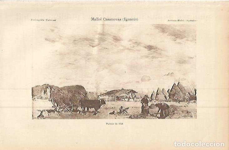 Postkarten: LAMINA ESPASA 9366: Paisaje de Olot por Ignacio Mallol - Varios