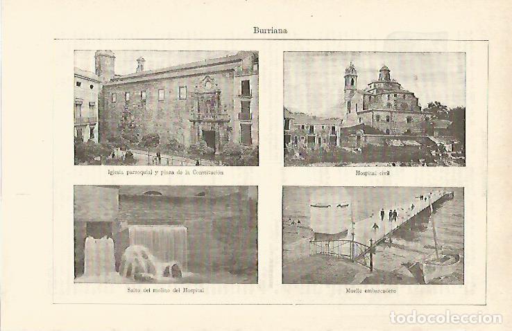 Postais: LAMINA ESPASA 25541: Vistas de Burriana Castellon - Varios