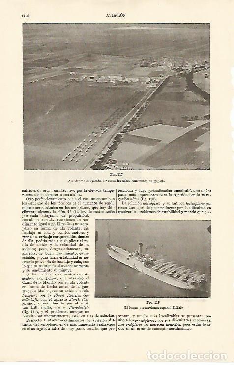 Cartes Postales: LAMINA ESPASA 10930: Aerodromo de Getafe Madrid - Varios