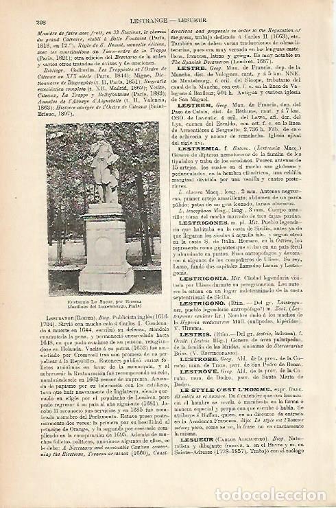 Postcards: LAMINA ESPASA 25606: Monumento a E. Le Seur en Paris - Varios