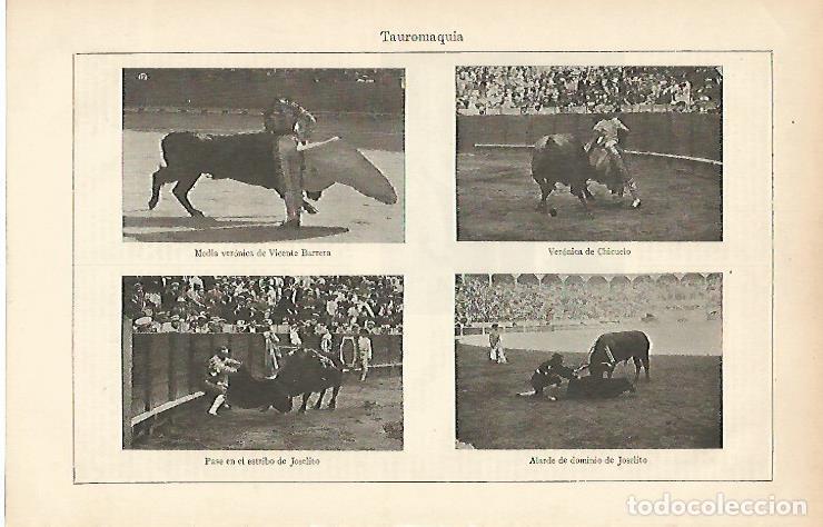 Postales: LAMINA ESPASA 5780: Pases de tauromaquia por Chicuelo Joselito y Vicente Barrera - Varios Autores