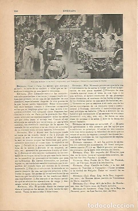 Postais: LAMINA ESPASA 18792: Entrada de Luis IX en Paris - Varios