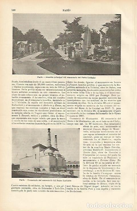 Postcards: LAMINA ESPASA 2286: Cementerio Lachaise. Paris - Varios Autores