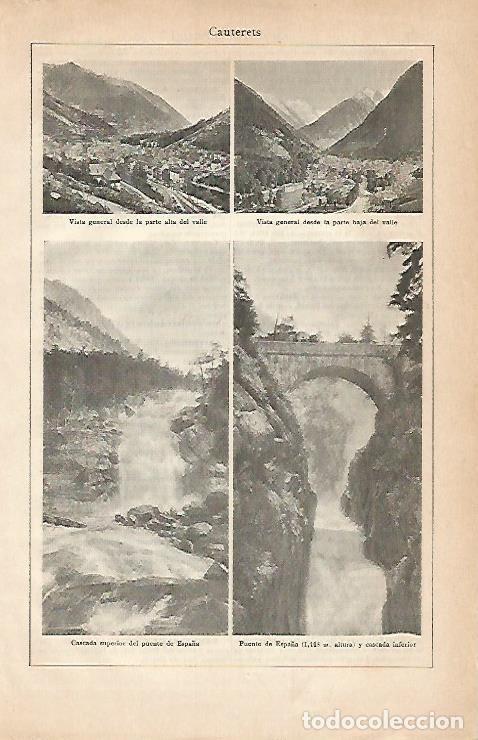 Postkarten: LAMINA ESPASA 2975: Vistas de Cauterets Francia - Varios Autores