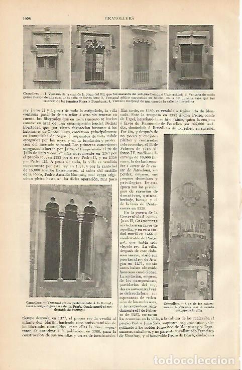 Cartes Postales: LAMINA ESPASA 2186: Ventanas de Granollers Barcelona - Varios Autores