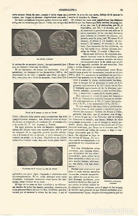 Cartoline: LAMINA ESPASA 21196: Monedas de la Antigua Roma - Varios