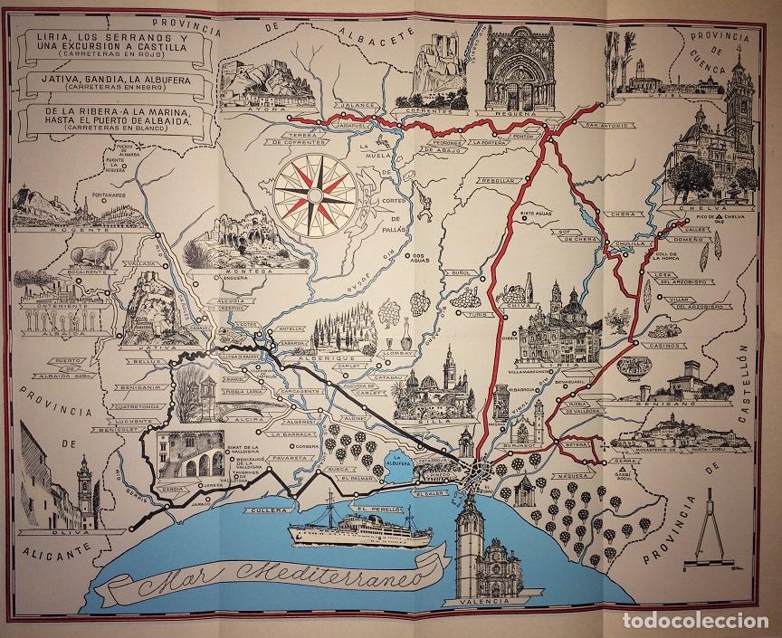 Postkarten: LAMINA 5982. Mapa rutas por Valencia - Joan Fuster