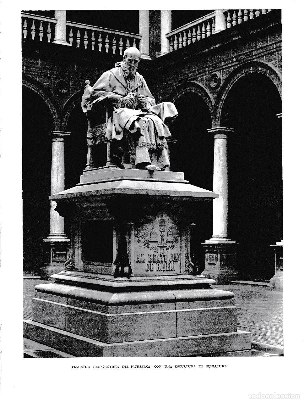 Postkarten: LAMINA 5934: Claustro renacentista del Patriarca con la escultura de Benlliure - Joan Fuster