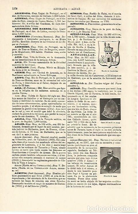 Cartes Postales: LAMINA ESPASA 13069: Escudo de Aznalcollar Sevilla - Varios