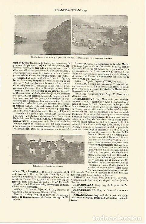 Postcards: LAMINA ESPASA 13579: Ribadavia Orense - Varios
