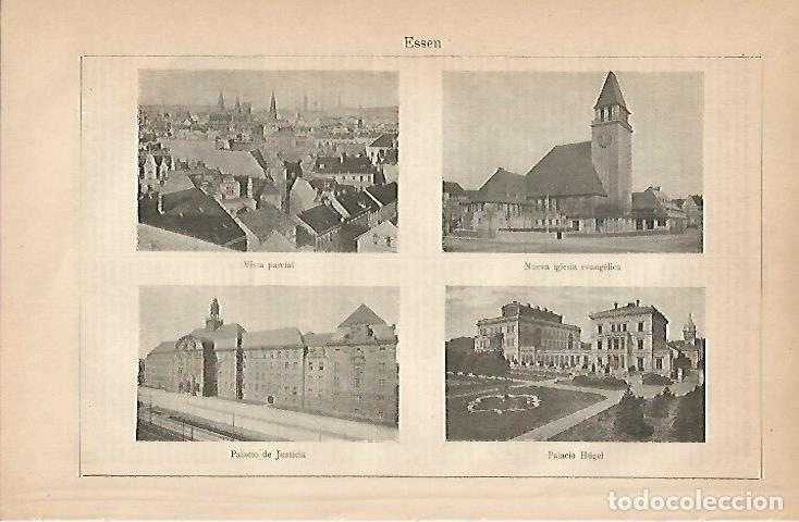 Postkarten: LAMINA ESPASA Alemania 7858: Vistas de Essen Alemania - Varios