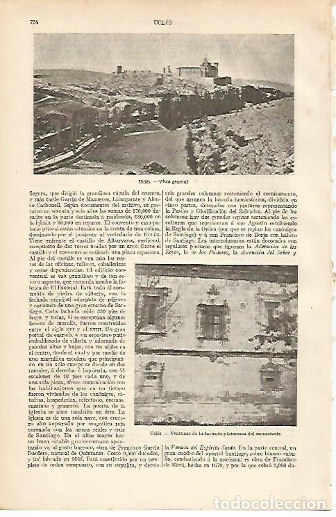 Postais: LAMINA ESPASA 12091: Vista general de Ucles Cuenca - Varios